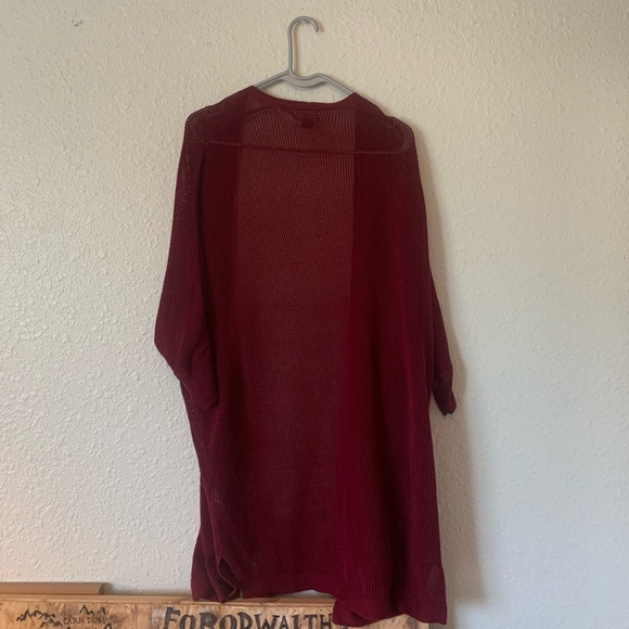 Cozy Oversized Maroon Old Navy Cardigan - Picture 2 of 4